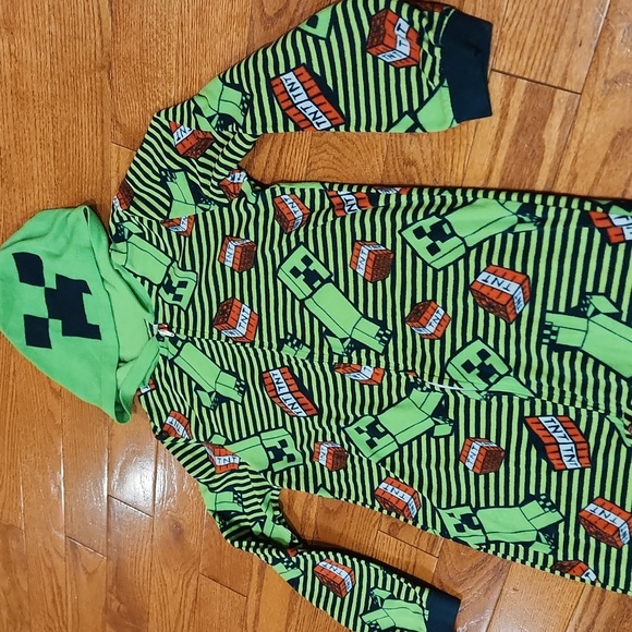 Minecraft Boys Unionsuit Pajama, Size 12, Flame Resistant - Picture 3 of 8